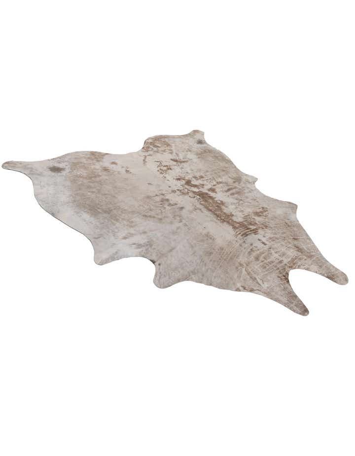6' 10 x 7' 4 Cowhide Leather Square Rug