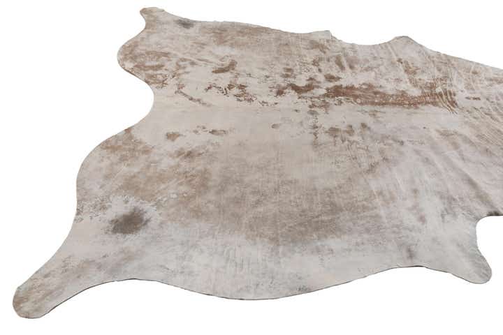 6' 10 x 7' 4 Cowhide Leather Square Rug