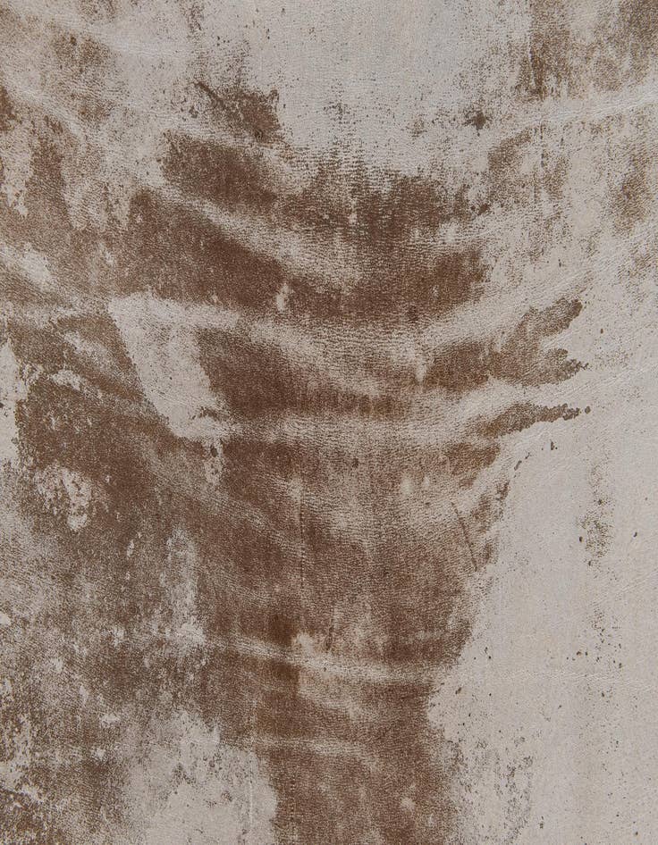 Detail image of 6' 10 x 7' 4 Cowhide Leather Square Rug