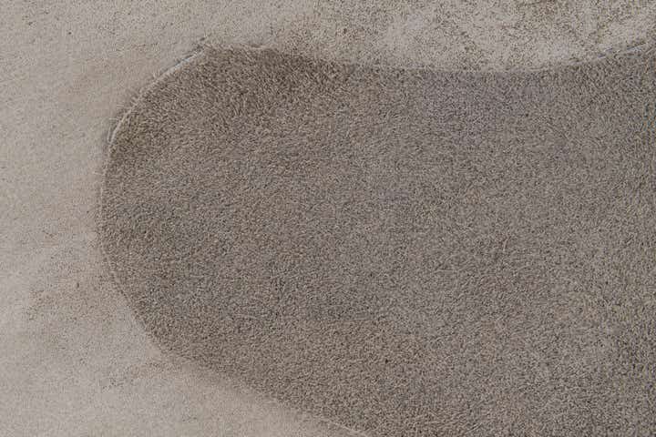 6' 10 x 7' 4 Cowhide Leather Square Rug