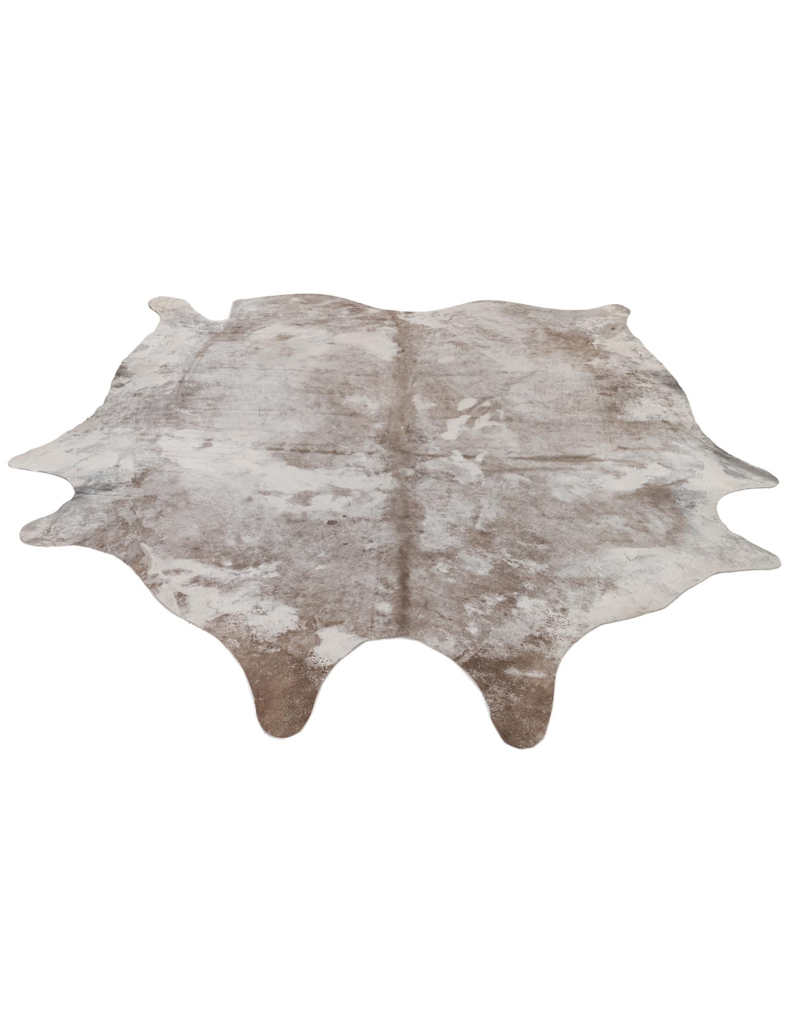 6' 6 x 7' 3 Cowhide Leather Square Rug