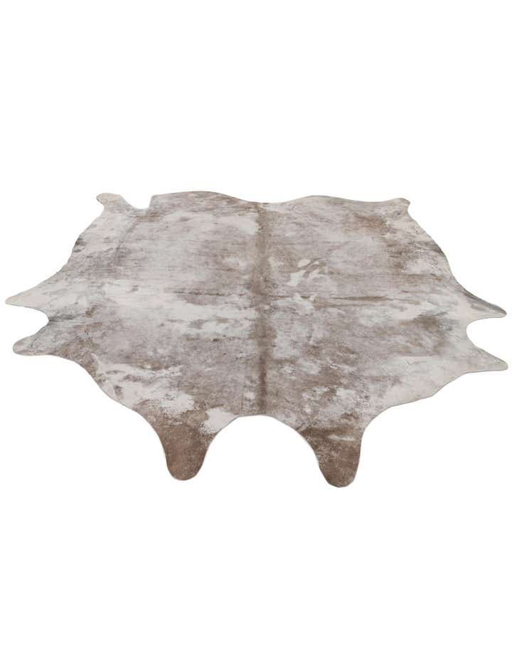 6' 6 x 7' 3 Cowhide Leather Square Rug