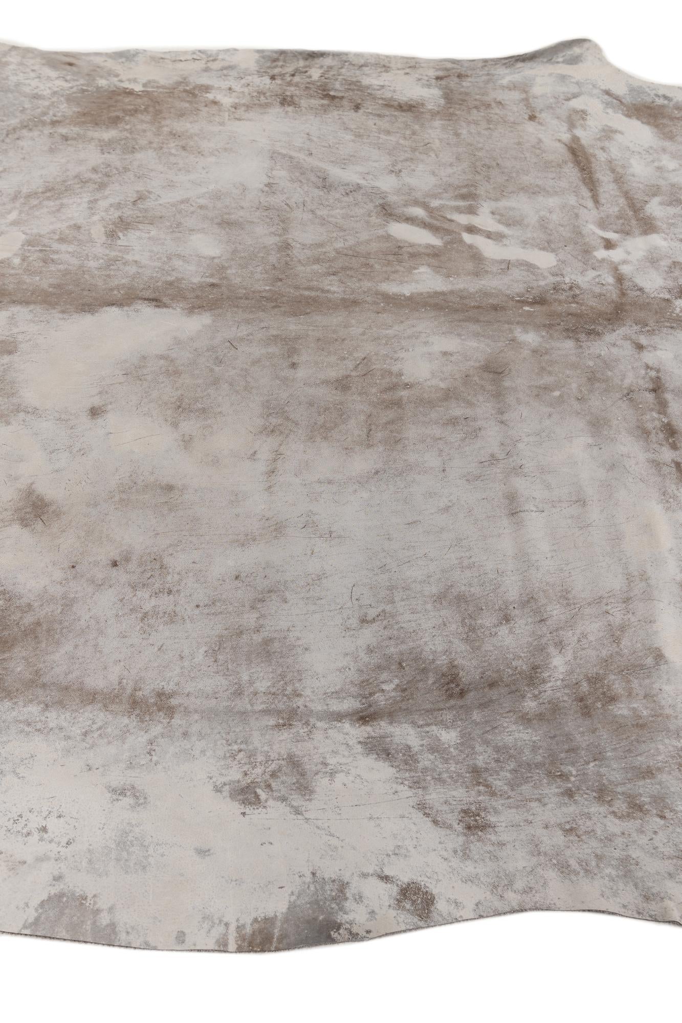 6' 6 x 7' 3 Cowhide Leather Square Rug
