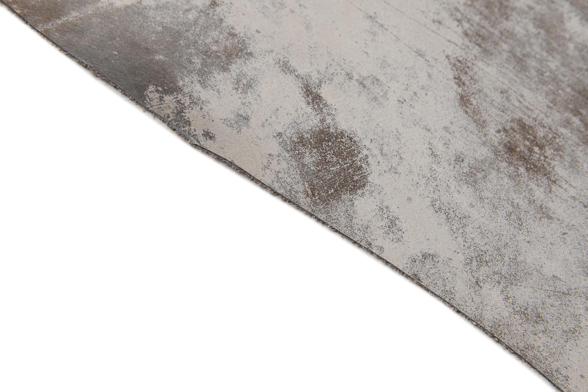 6' 6 x 7' 3 Cowhide Leather Square Rug