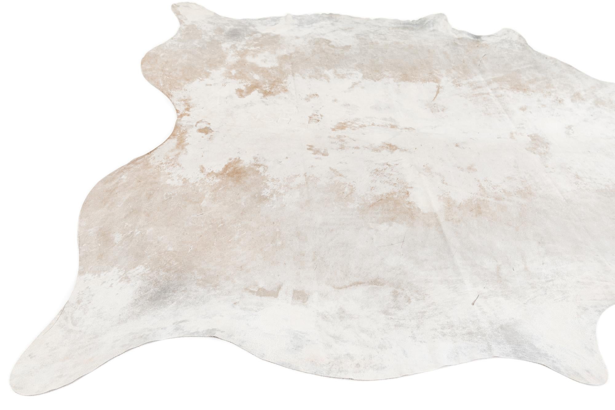 6' 7 x 6' 11 Cowhide Leather Square Rug