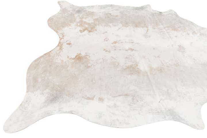 6' 7 x 6' 11 Cowhide Leather Square Rug