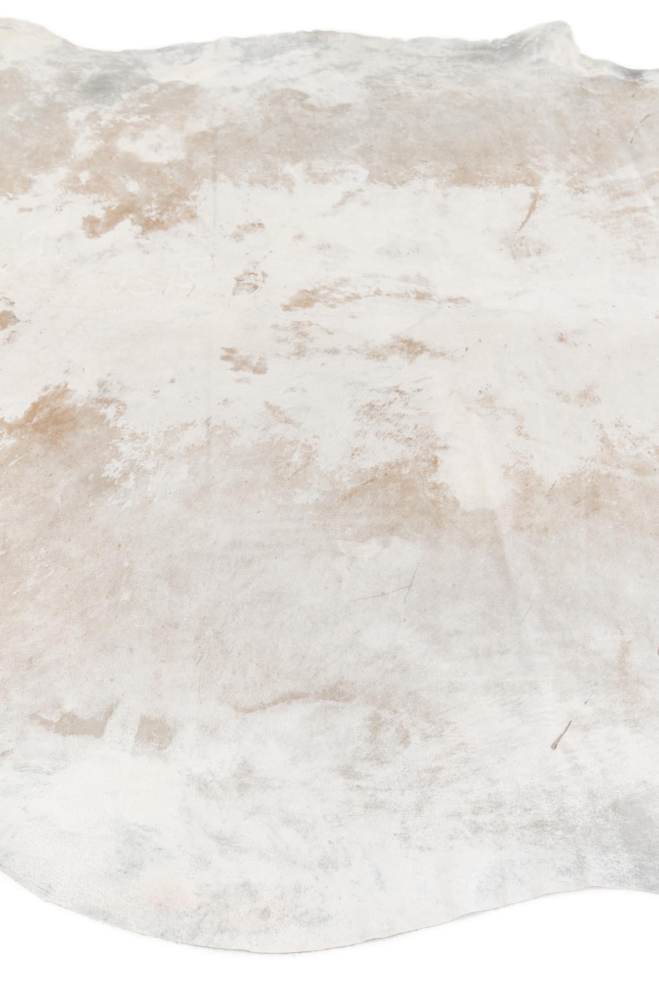 6' 7 x 6' 11 Cowhide Leather Square Rug