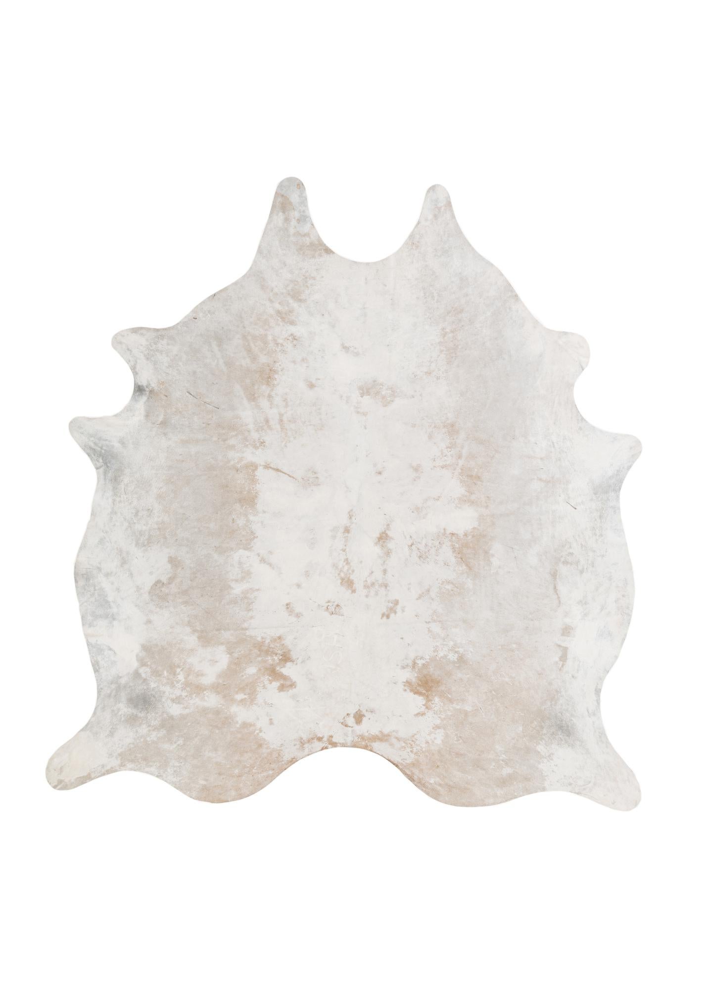 6' 7 x 6' 11 Cowhide Leather Square Rug