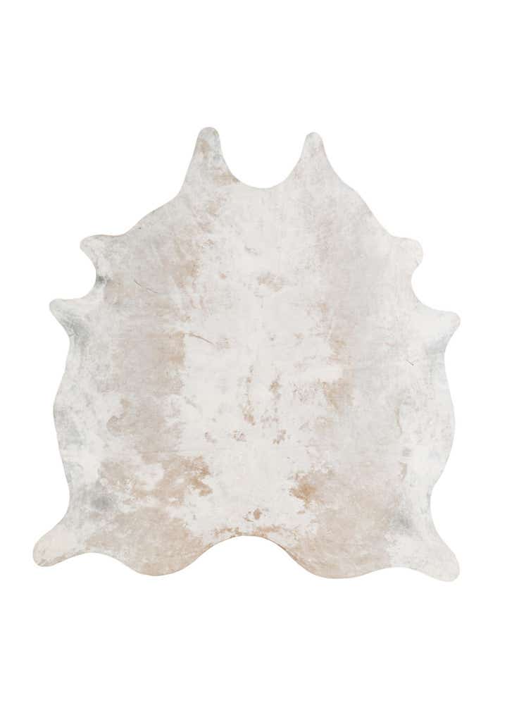 6' 7 x 6' 11 Cowhide Leather Square Rug