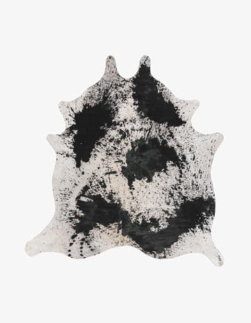 7' 3 x 7' 4 Cowhide Leather Square Rug