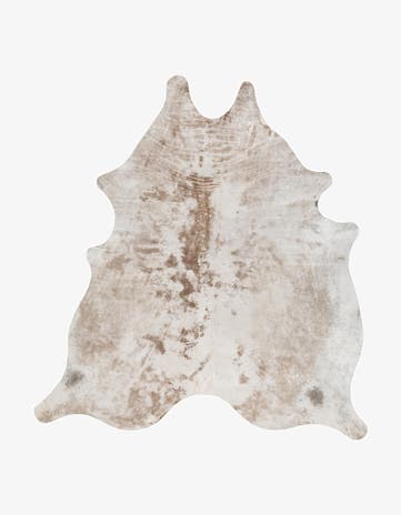 6' 10 x 7' 4 Cowhide Leather Square Rug