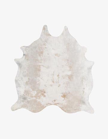 6' 7 x 6' 11 Cowhide Leather Square Rug