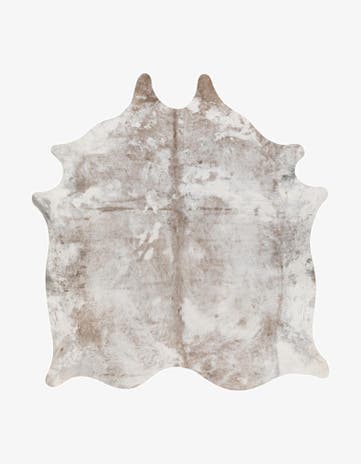 6' 6 x 7' 3 Cowhide Leather Square Rug