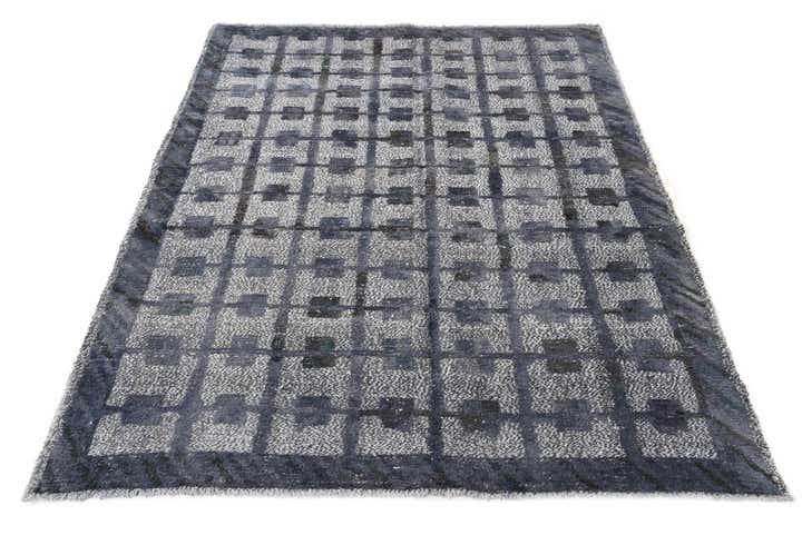 5' 1 x 6' 7 Hand Knotted Darya Wool Square Rug