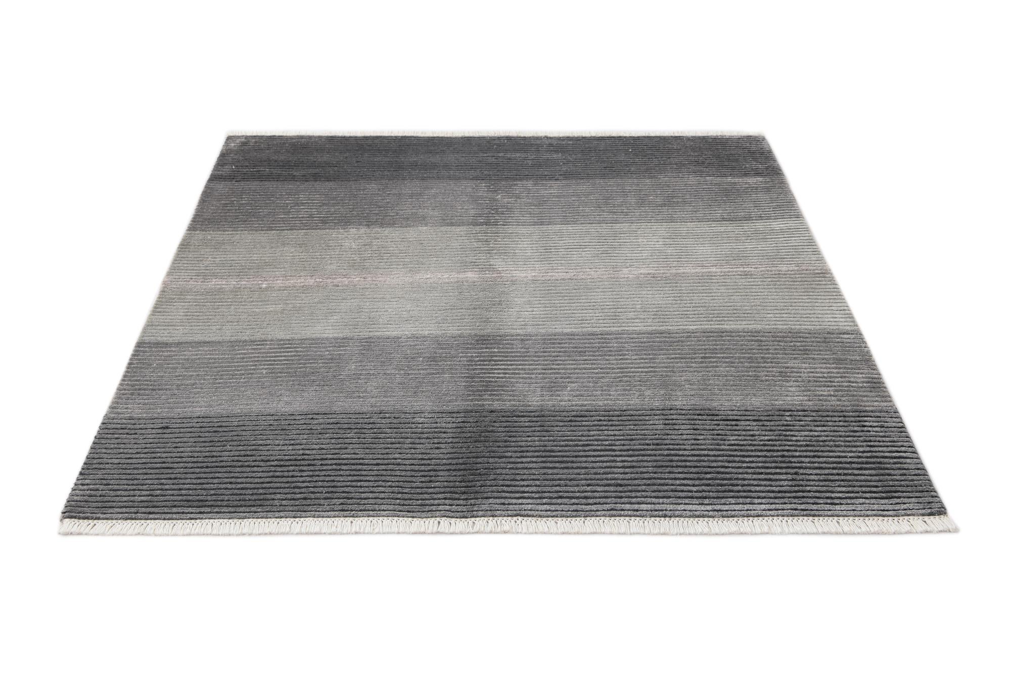 4' 11 x 5' 1 Hand Knotted Darya Wool Square Rug