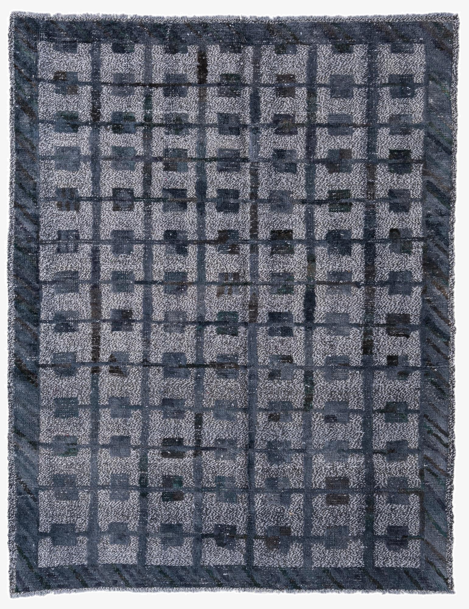 5' 1 x 6' 7  Hand Knotted Darya Wool Square Rug