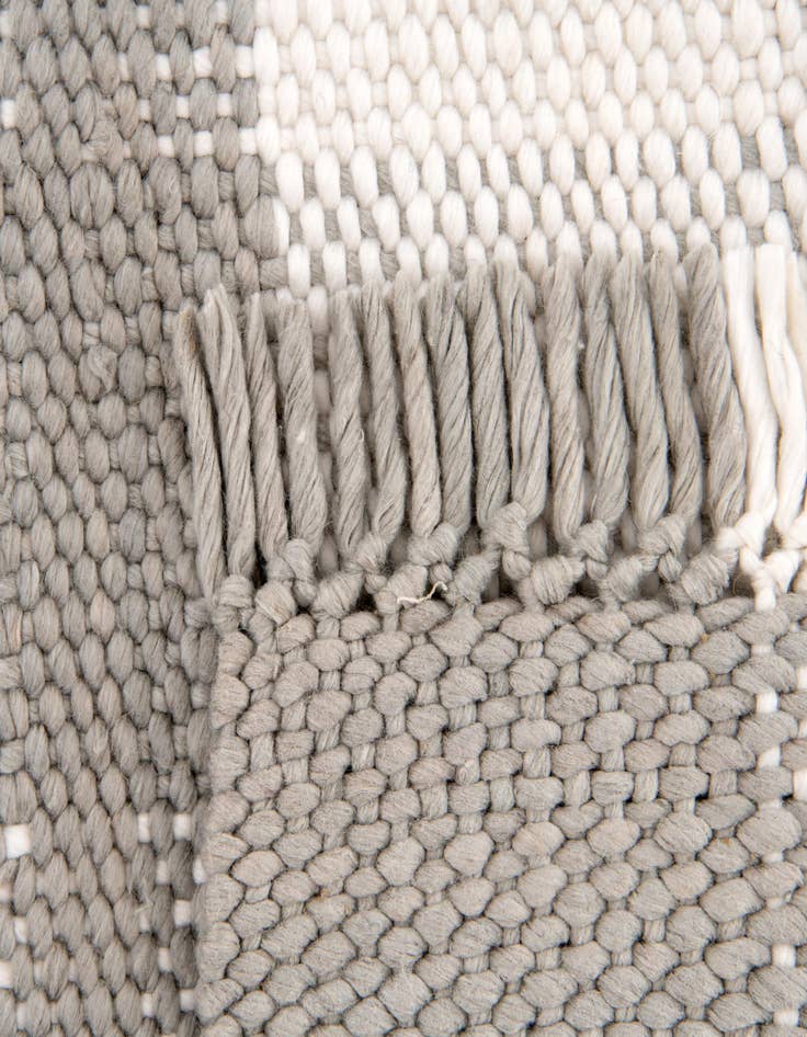 Detail image of 7' 10 x 7' 10 Easy-Clean Eco Plaid Washable Indoor / Outdoor Square Rug
