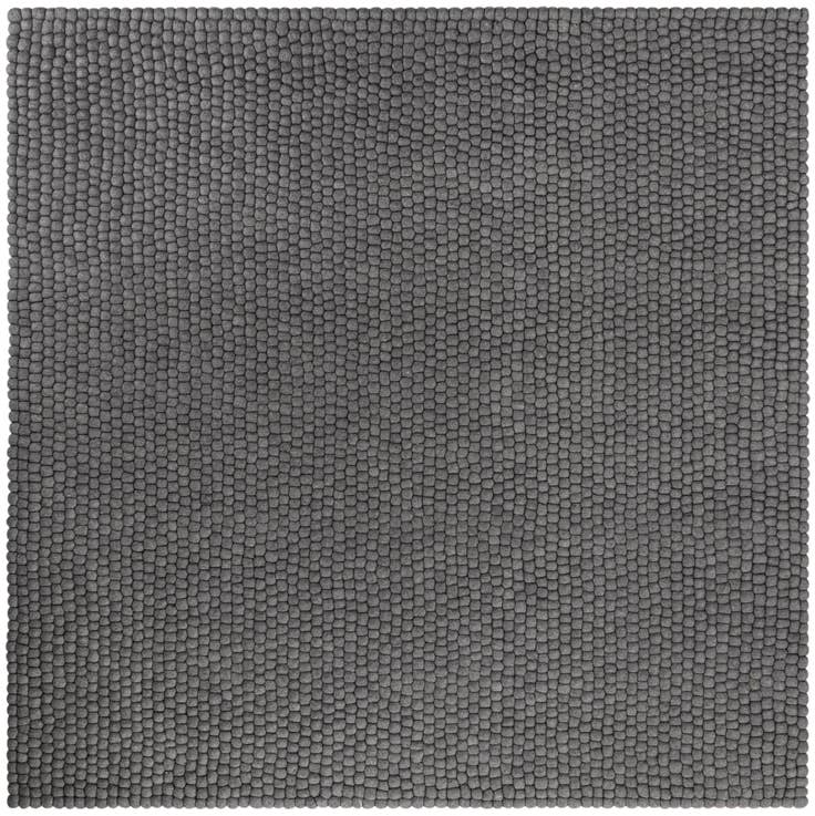 Detail image of 7' 10 x 7' 10 Felt Ball Wool Square Rug