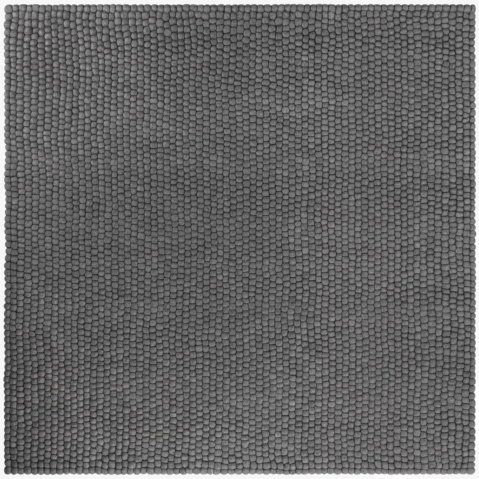 7' 10 x 7' 10 Felt Ball Wool Square Rug