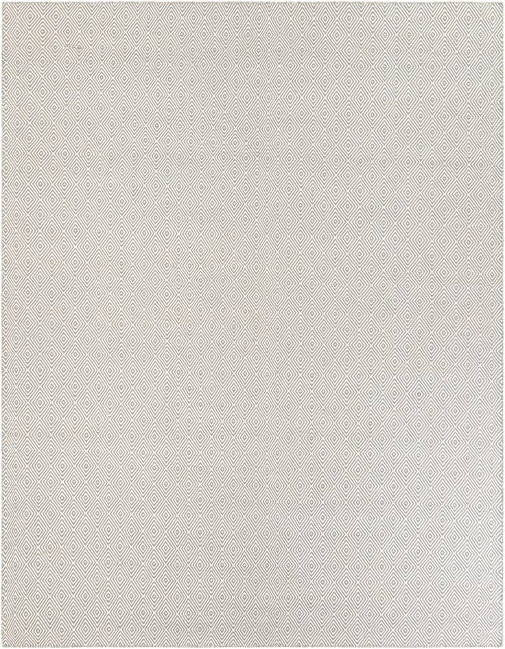 Detail image of 10' x 10' Hand Woven Geo Trellis Flatweave Square Rug