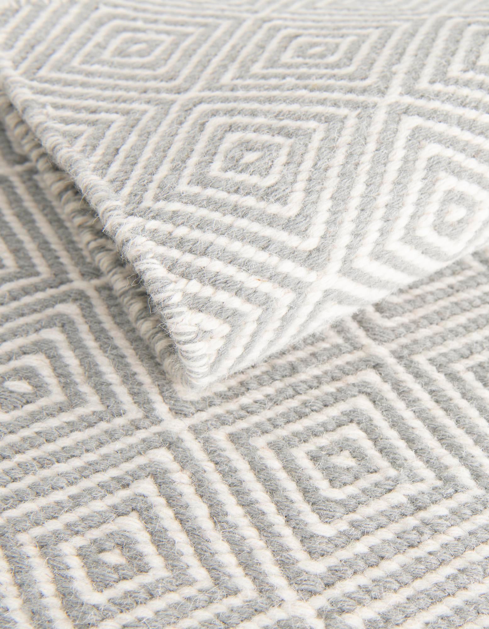 10' x 10' Hand Woven Geo Trellis Flatweave Square Rug