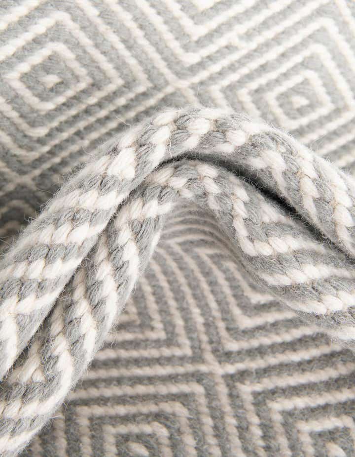 10' x 10' Hand Woven Geo Trellis Flatweave Square Rug