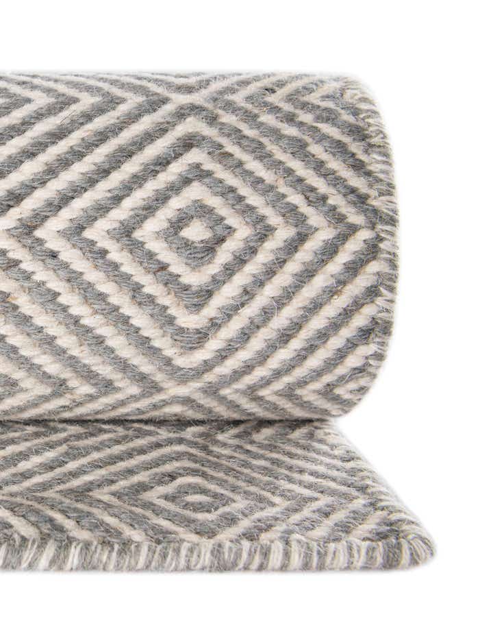 10' x 10' Hand Woven Geo Trellis Flatweave Square Rug