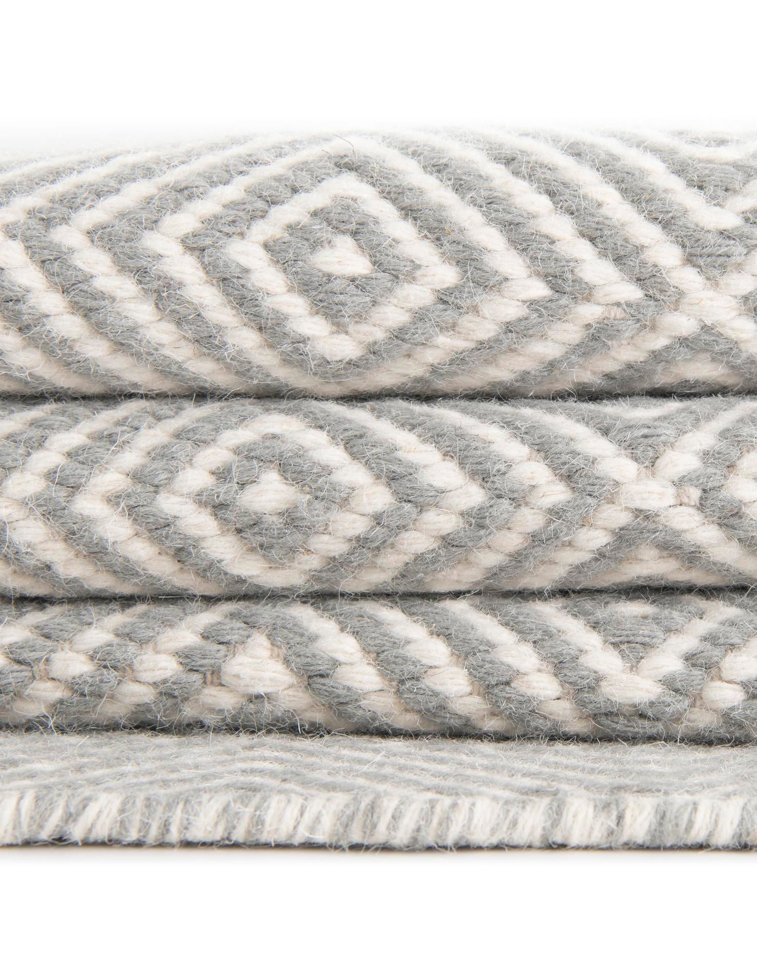 10' x 10' Hand Woven Geo Trellis Flatweave Square Rug