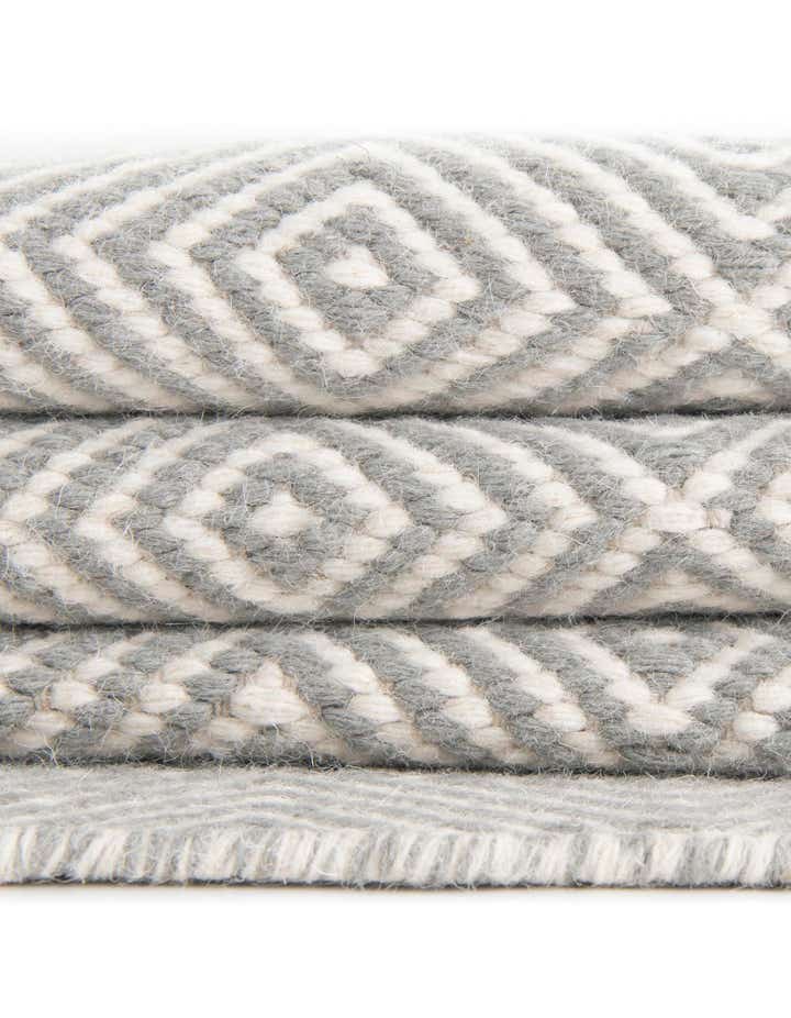 10' x 10' Hand Woven Geo Trellis Flatweave Square Rug