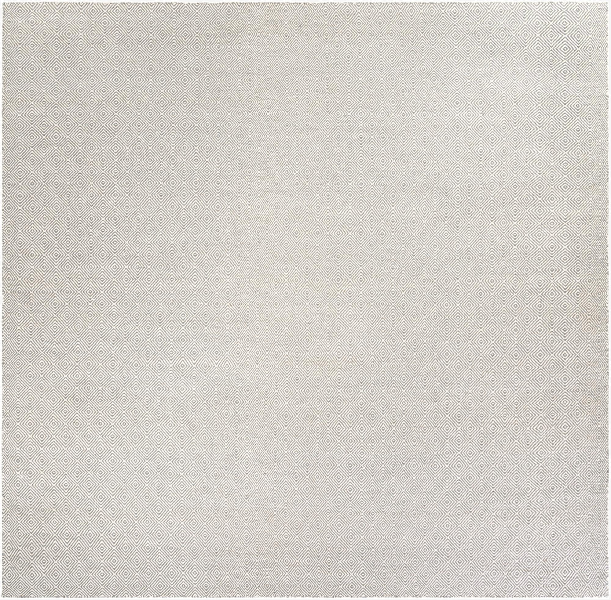 Primary image 12' x 12'  Hand Woven Geo Trellis Flatweave Square Rug