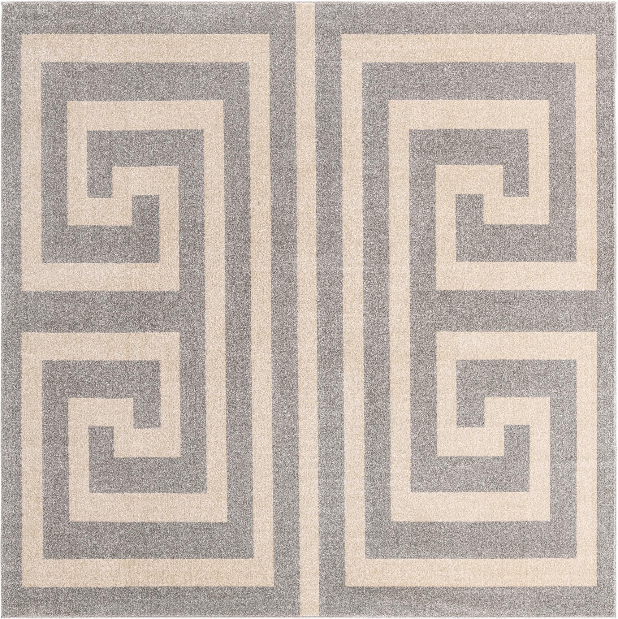 7' 10 x 7' 10 Greek Key Square Rug