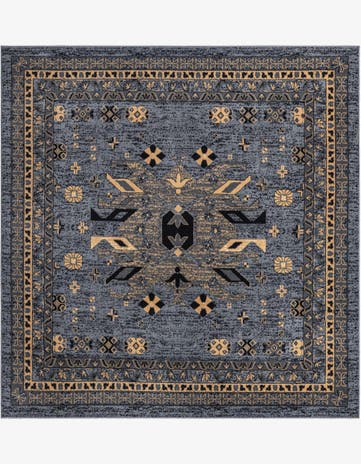 Gray Heris Square Rug