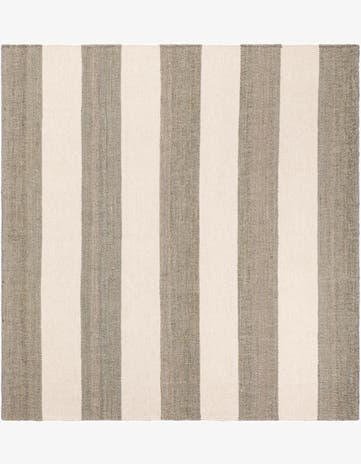 Gray Hand Woven Jill Zarin Hamptons Square Rug