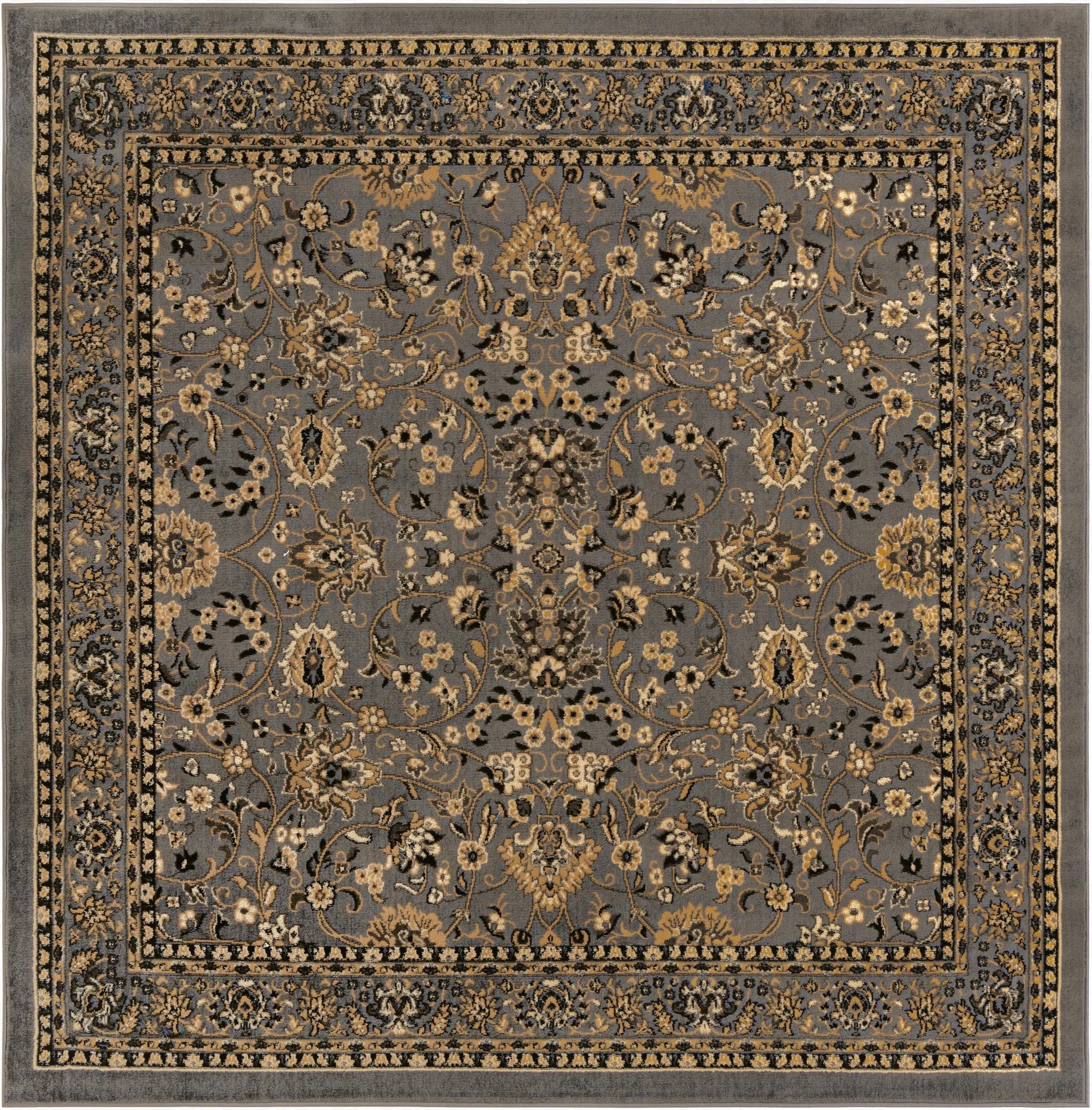 7' 10 x 7' 10 Kashan Design Square Rug