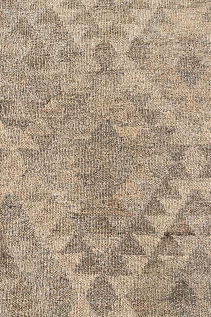3' 3 x 9' 7 Hand Woven Kilim Maymana Wool Square Rug