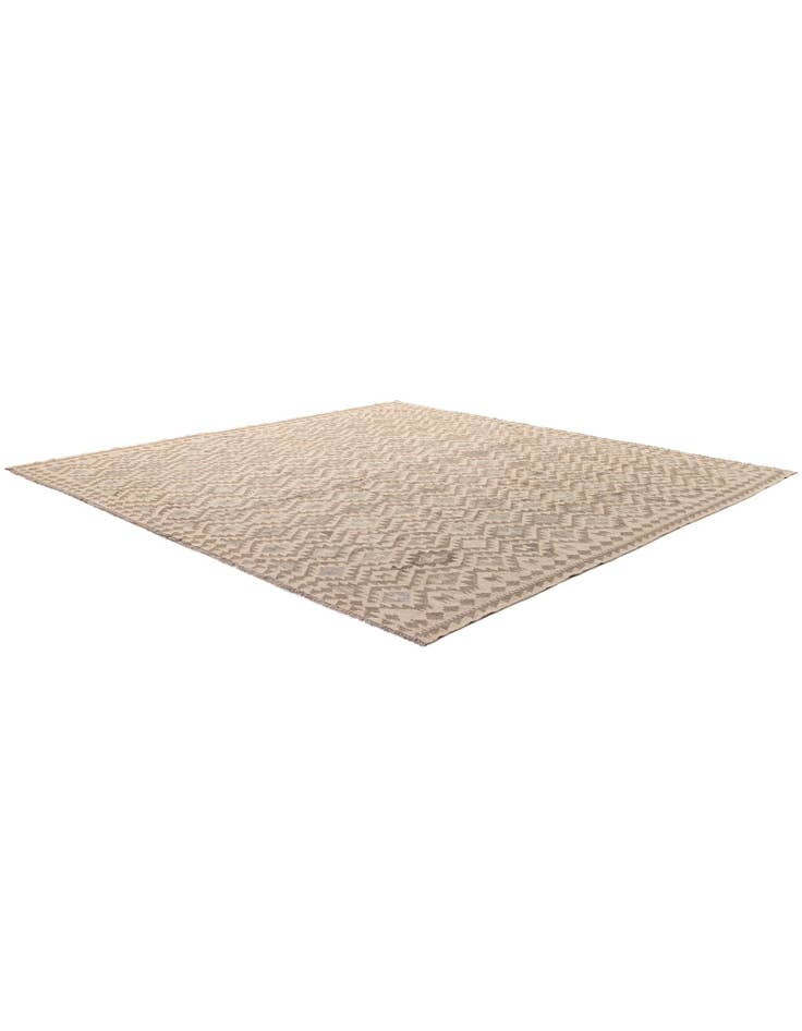 Detail image of 9' 10 x 10' 3 Hand Woven Kilim Maymana Wool Square Rug