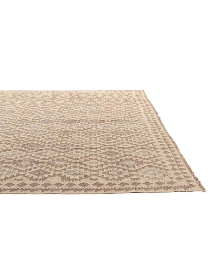 Detail image of 9' 10 x 10' 3 Hand Woven Kilim Maymana Wool Square Rug