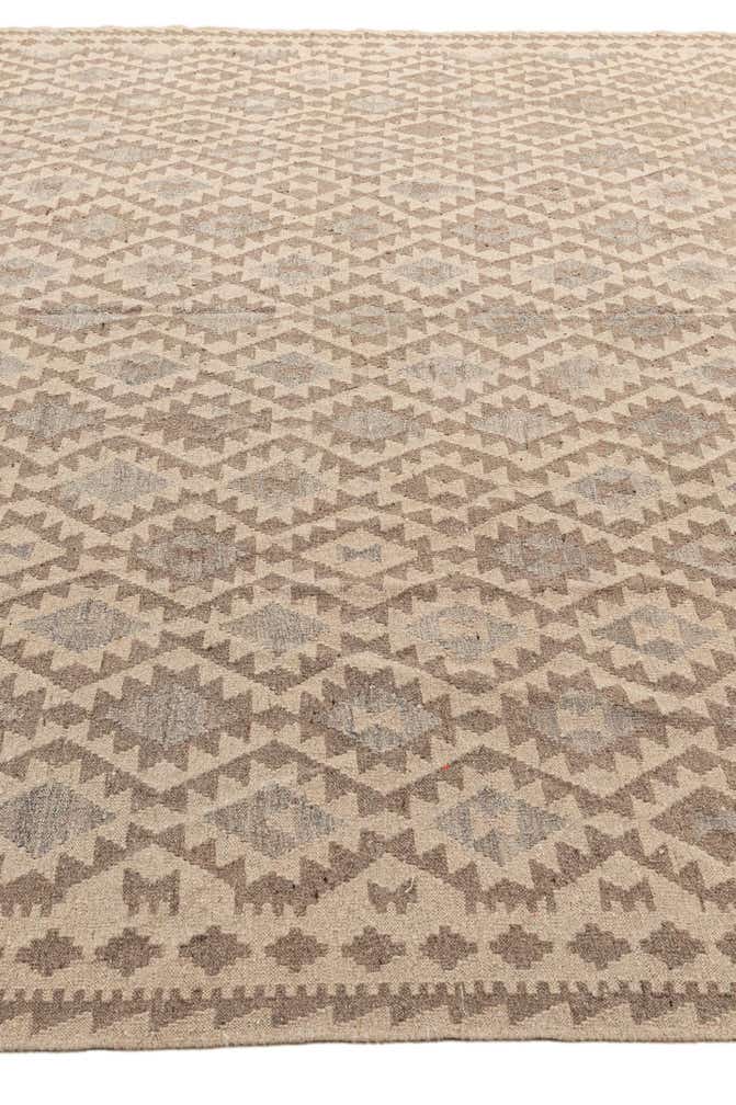 9' 10 x 10' 3 Hand Woven Kilim Maymana Wool Square Rug
