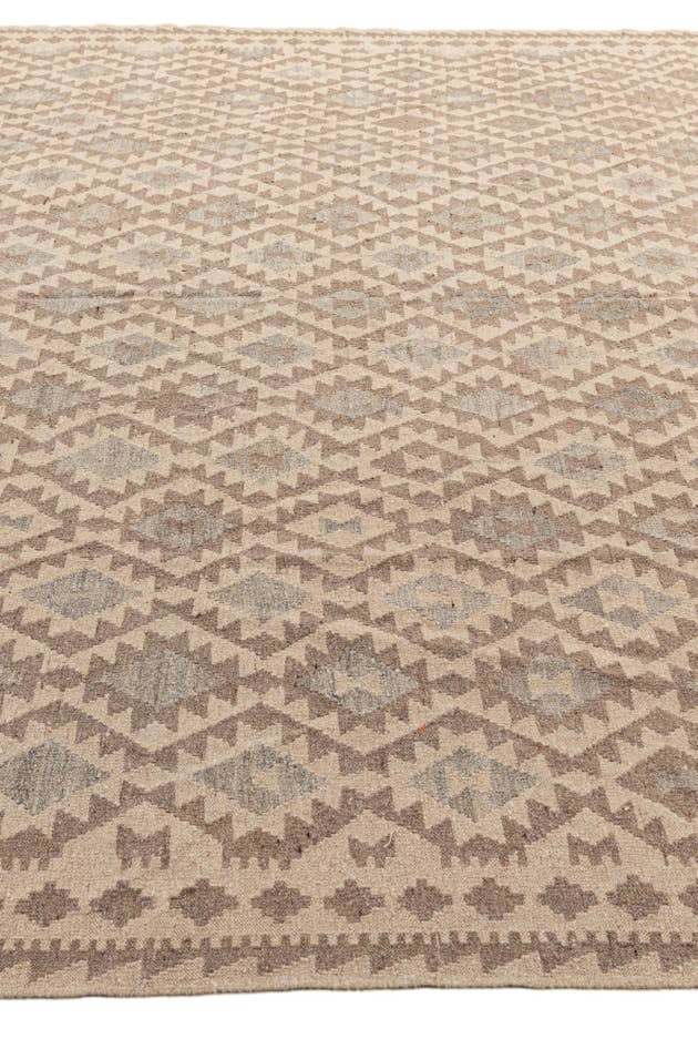 Detail image of 9' 10 x 10' 3 Hand Woven Kilim Maymana Wool Square Rug
