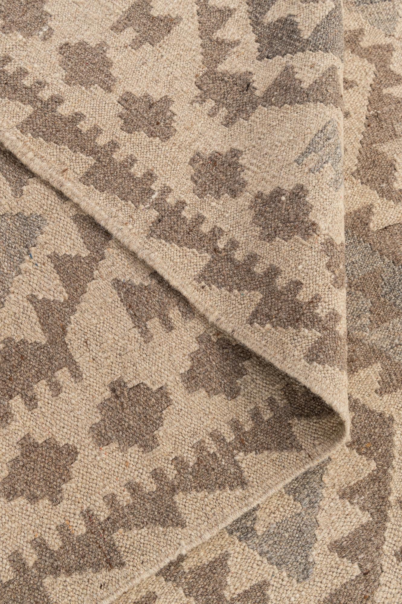 9' 10 x 10' 3 Hand Woven Kilim Maymana Wool Square Rug