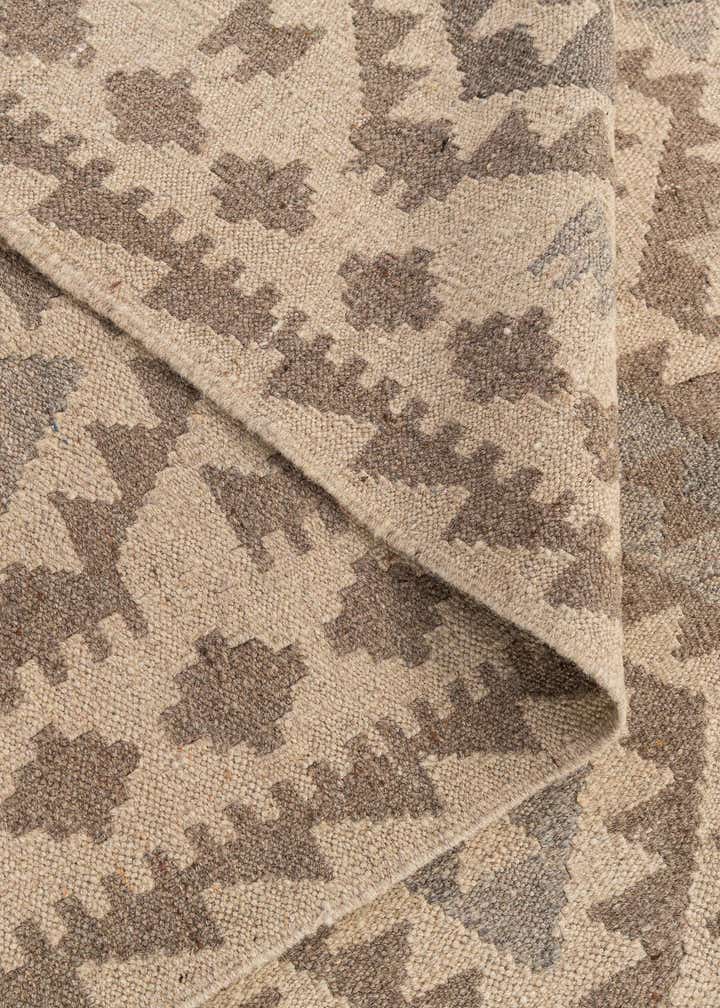 9' 10 x 10' 3 Hand Woven Kilim Maymana Wool Square Rug