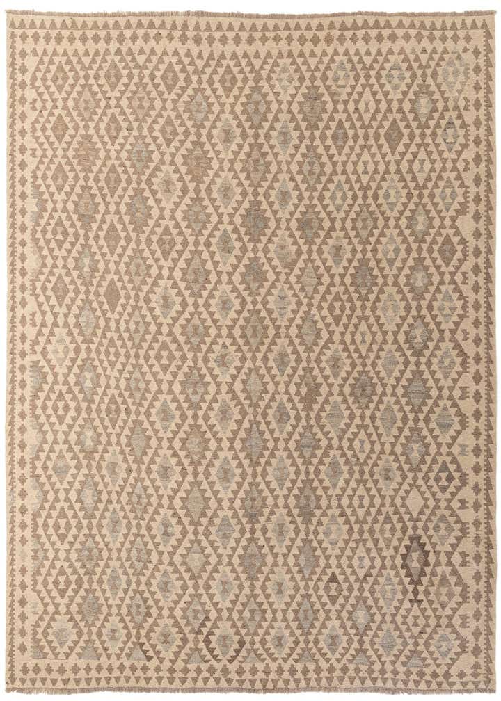 9' 10 x 10' 3 Hand Woven Kilim Maymana Wool Square Rug