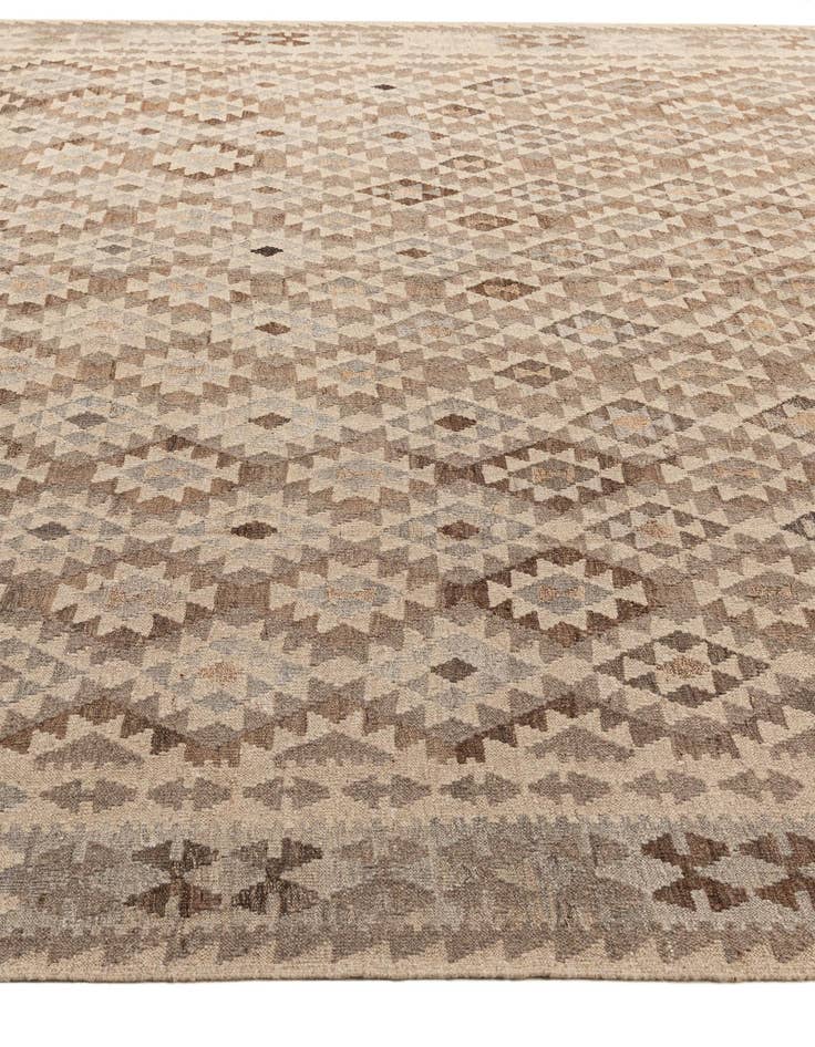 Detail image of 10' x 10' 4  Hand Woven Kilim Maymana Wool Square Rug