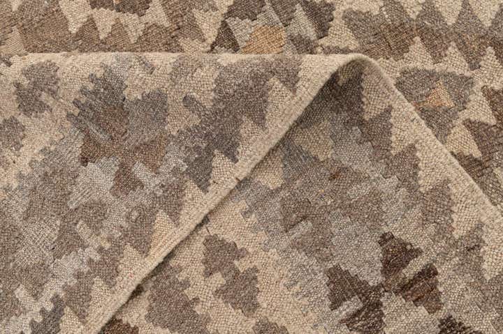 10' x 10' 4 Hand Woven Kilim Maymana Wool Square Rug