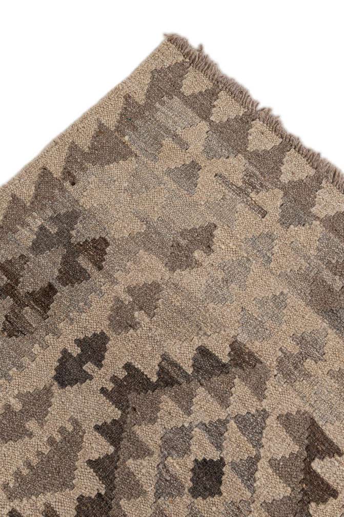 10' x 10' 4 Hand Woven Kilim Maymana Wool Square Rug