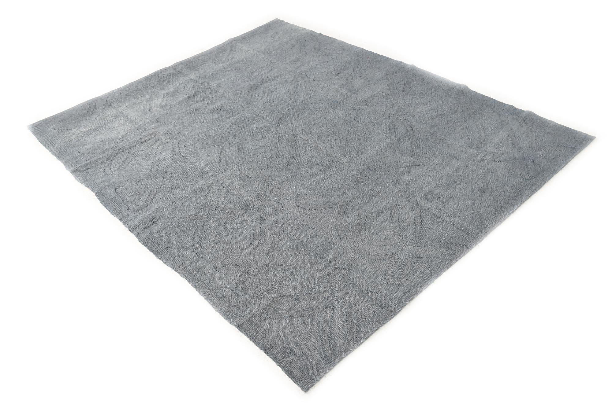 5' 3 x 6' 5 Hand Woven Kilim Modern Wool Square Rug