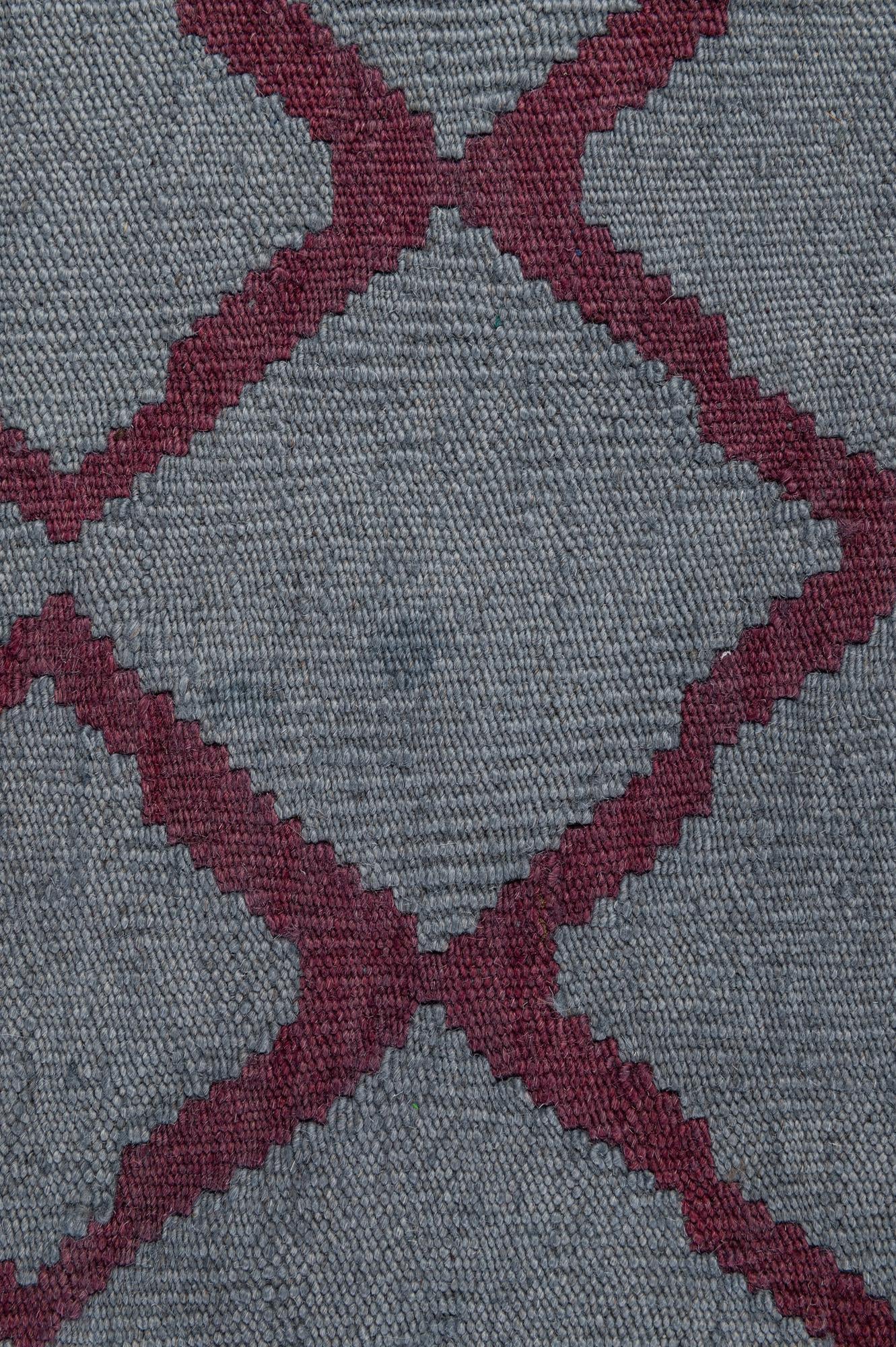 6' 3 x 7' 10 Hand Woven Kilim Modern Wool Square Rug