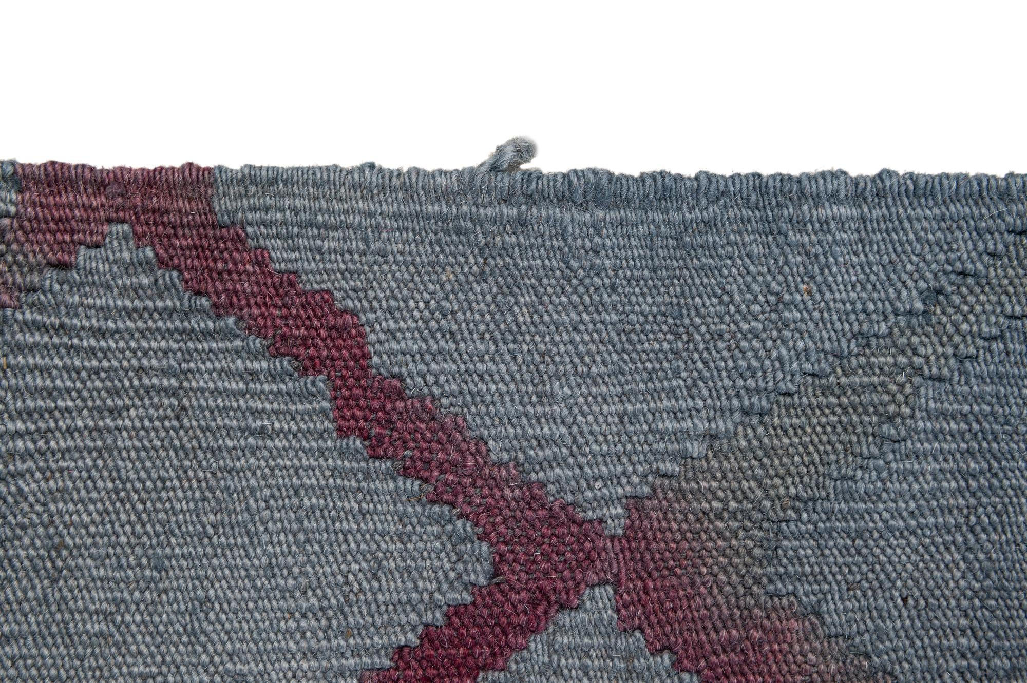 6' 3 x 7' 10 Hand Woven Kilim Modern Wool Square Rug