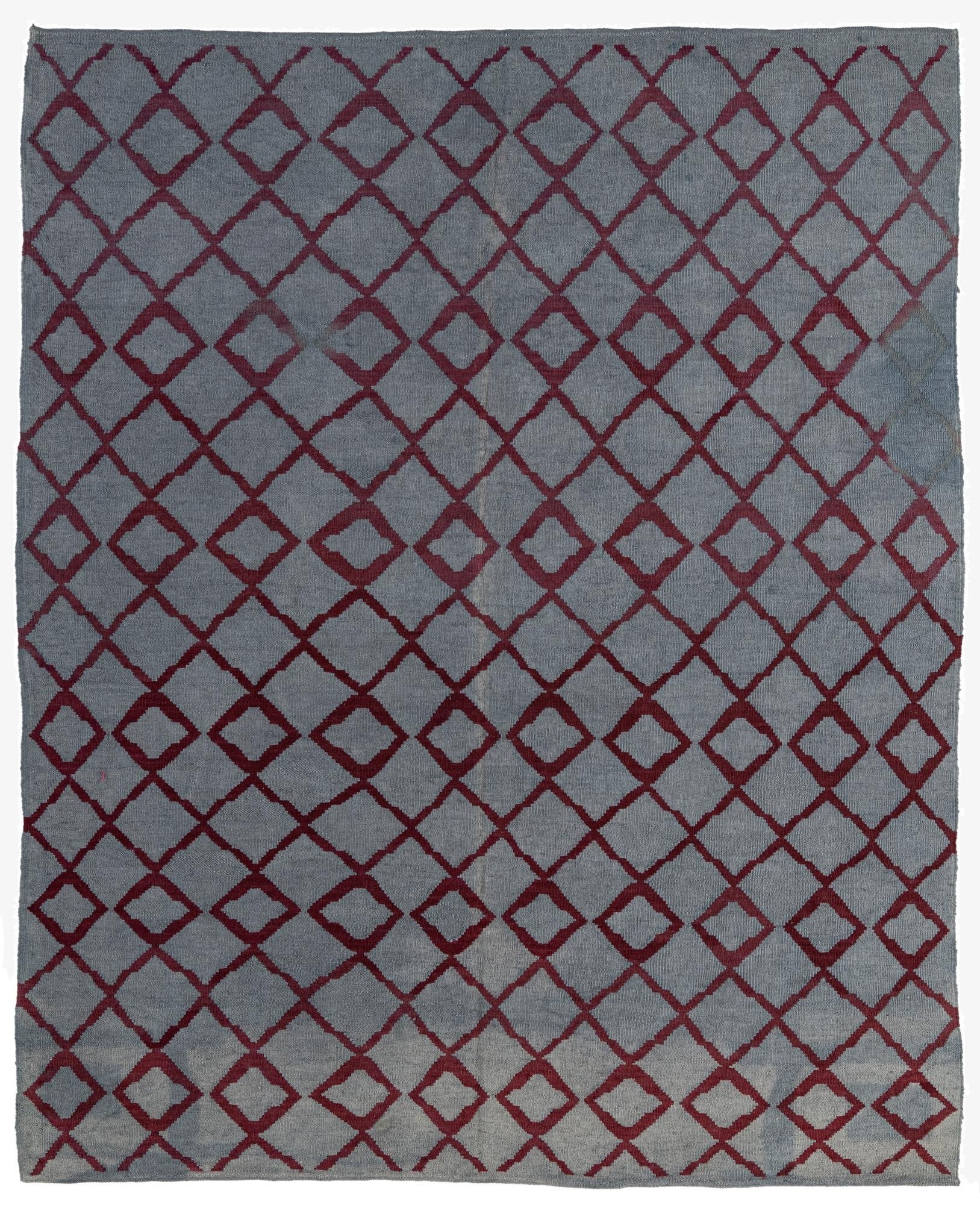 6' 3 x 7' 10  Hand Woven Kilim Modern Wool Square Rug