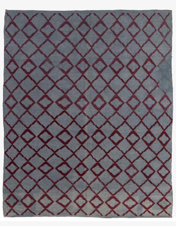6' 3 x 7' 10 Hand Woven Kilim Modern Wool Square Rug
